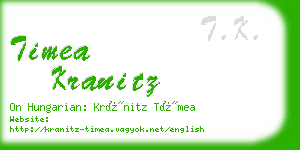 timea kranitz business card